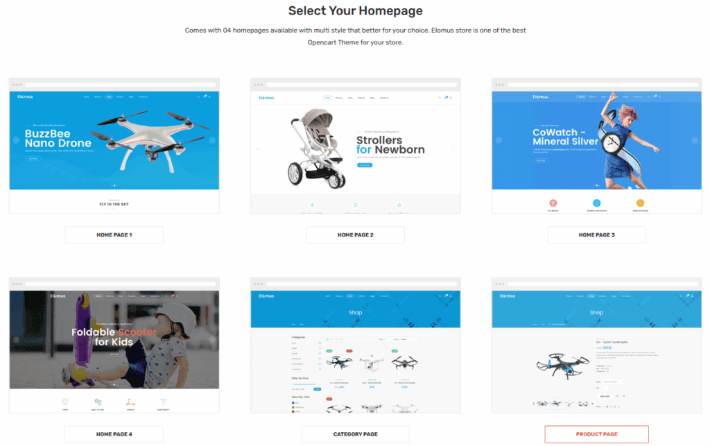 Elomus (Single Product OpenCart Theme)