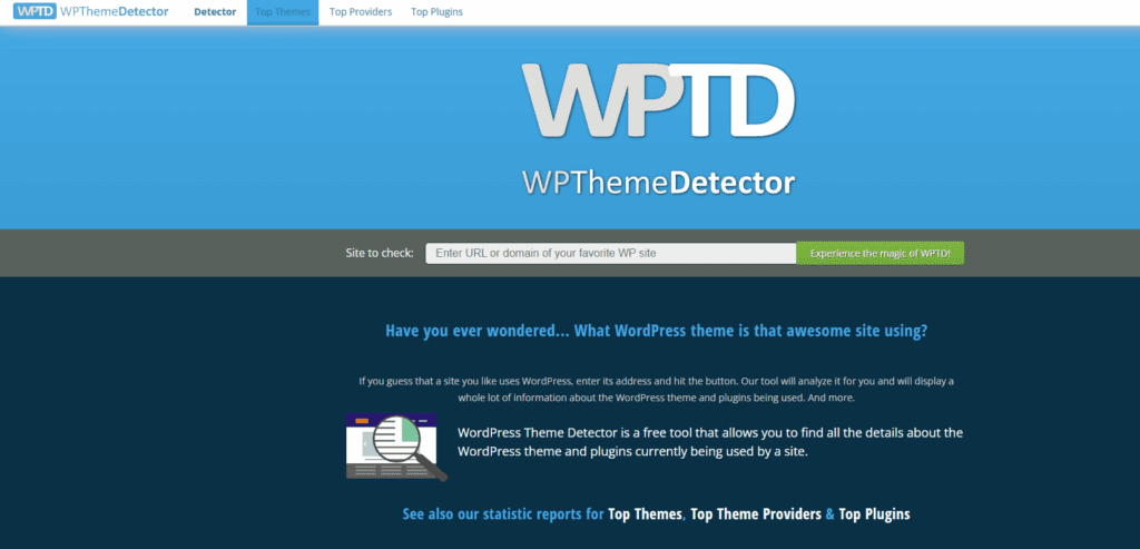 Popular WordPress Theme Detector Tools-WPThemeDetector.com