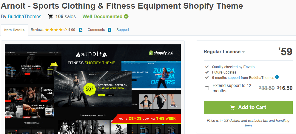 Arnolt - Sports Clothing & Fitness Equipment Shopify Theme