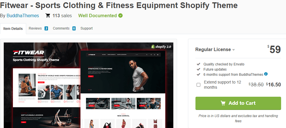 Fitwear - Sports Clothing & Fitness Equipment Shopify Theme