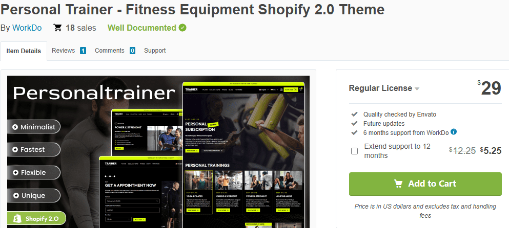 Personal Trainer - Fitness Equipment Shopify 2.0 Theme