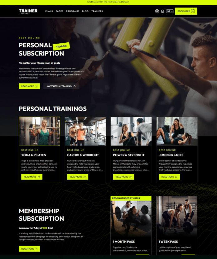 Personal Trainer - Fitness Equipment Shopify 2.0 Theme