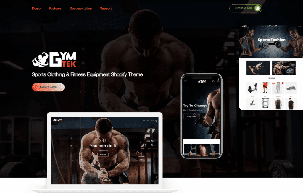 Gymtek - Sports Clothing & Fitness Equipment Shopify Theme