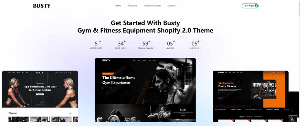 Busty - Gym & Fitness Equipment Shopify 2.0 Theme