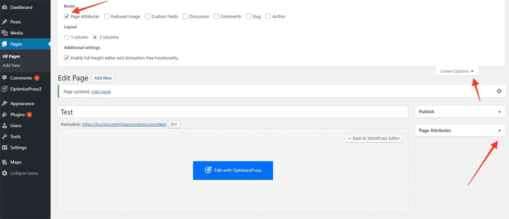 How to Edit Page Order in WordPress-Using Page Attributes