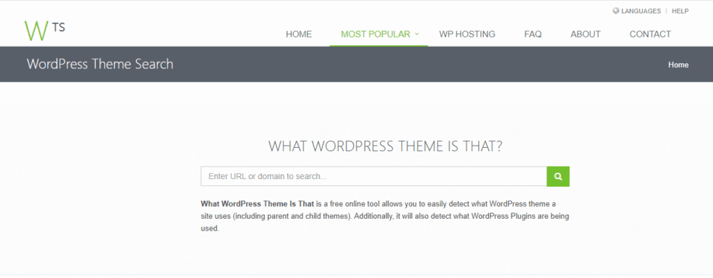Popular WordPress Theme Detector Tools-What WordPress Theme Is That?