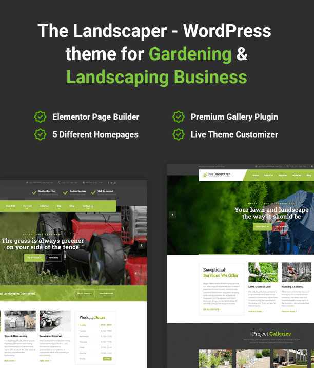 The Landscaper – Lawn & Landscaping WP Theme
