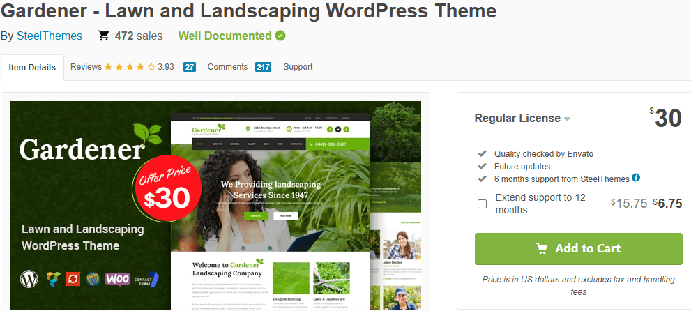 Gardener – Gardening, Lawn and Landscaping WordPress Theme