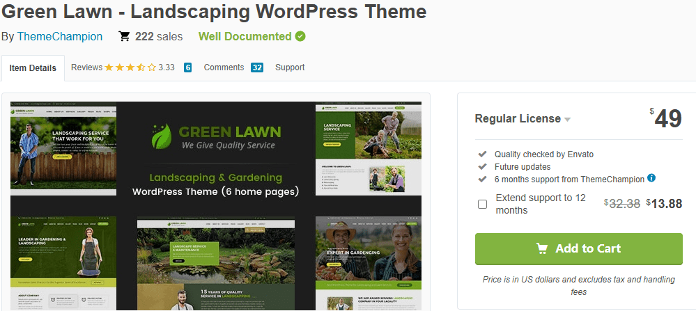 Green Lawn – Gardening and Landscaping WP Theme