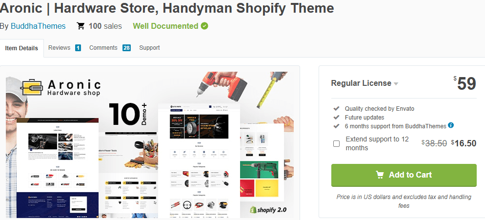 Aronic – Hardware Shopify Theme