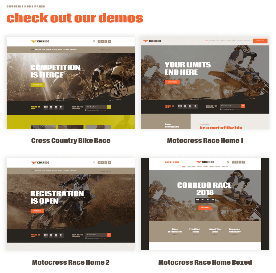 Corredo – Bike Race & Sports Events Theme