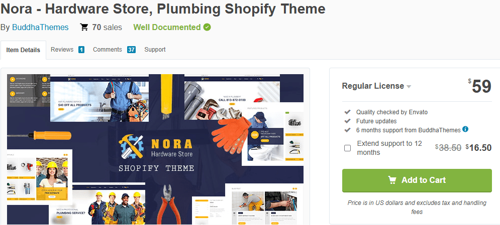Nora – Classic Hardware Store Shopify Theme