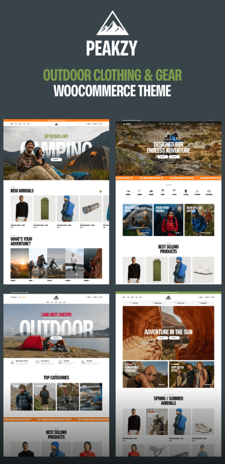 Peakzy – Outdoor Clothing & Gear WooCommerce Theme