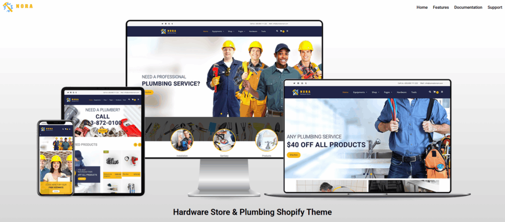Nora – Classic Hardware Store Shopify Theme