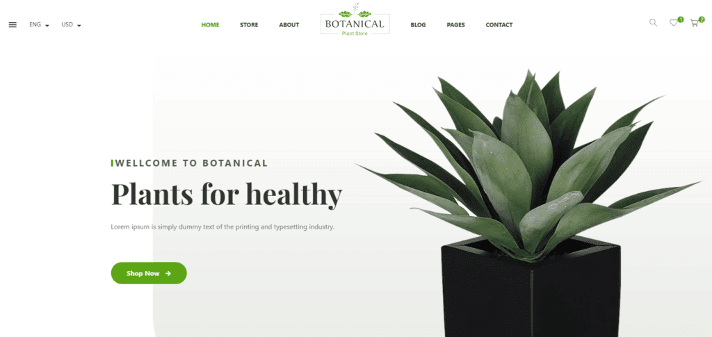 Botanical – HTML5 eCommerce Template