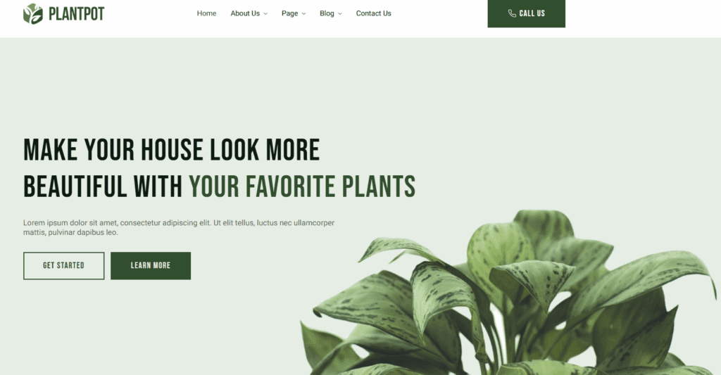 Plantpot – Houseplants & Gardening Elementor Template Kit