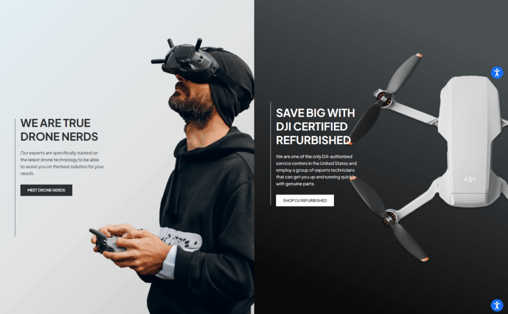 Drone Nerds Shopify Website Construction Case Study-Refurbished Section: Delivering Value
