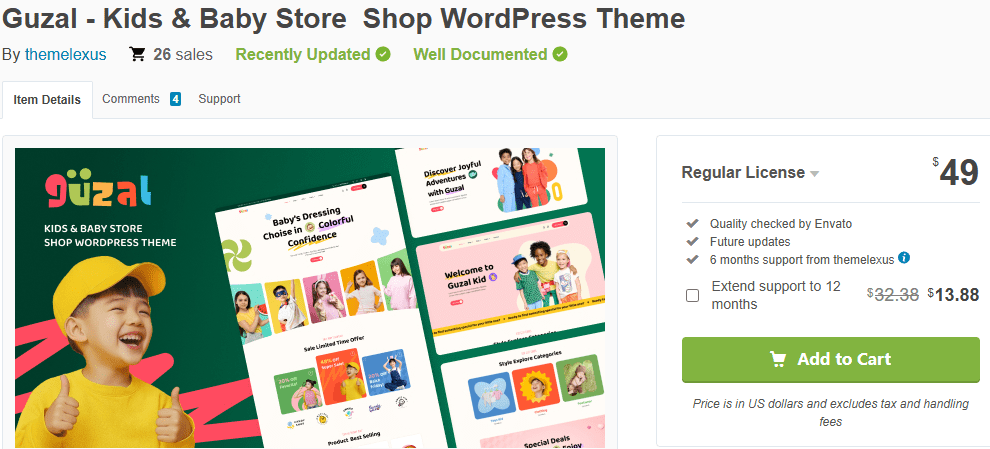 Guzal – Kids & Baby Store WordPress Theme-Best Baby and Kids eCommerce Themes Ranked