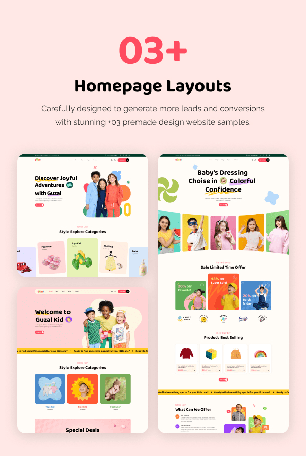 Guzal – Kids & Baby Store WordPress Theme