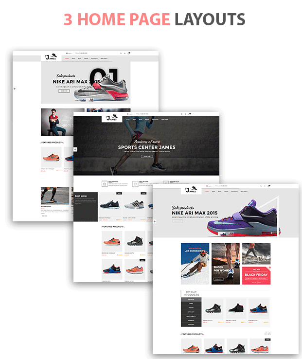 James – Responsive WooCommerce Shoes Theme