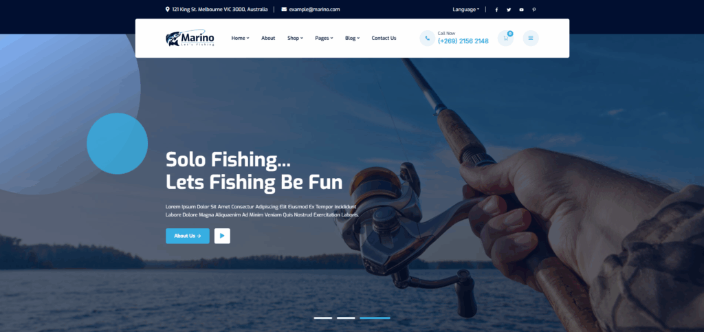 Marino – Fishing & Sea Hobby WordPress Theme