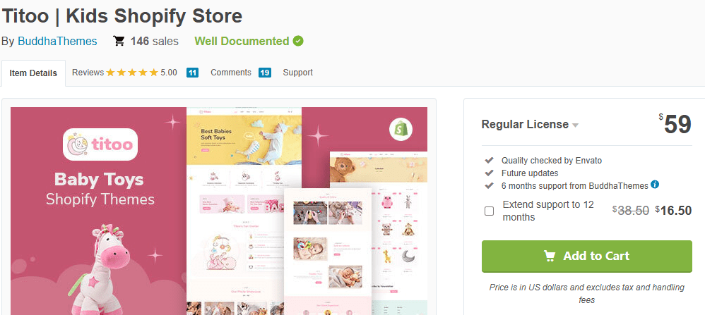 Titoo – Shopify Kids Store Theme-Best Baby and Kids eCommerce Themes Ranked