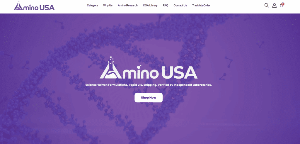 WordPress Website Design for AminoUSA Research Company-Key Features Implemented-Homepage That Builds Instant Trust