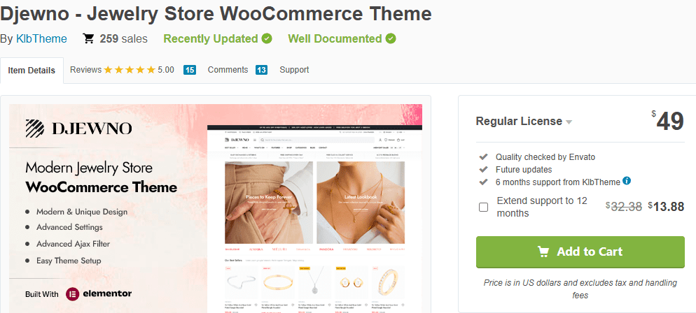 Best WordPress Themes for Online Jewelry Stores-Djewno: Jewelry Store WooCommerce Theme
