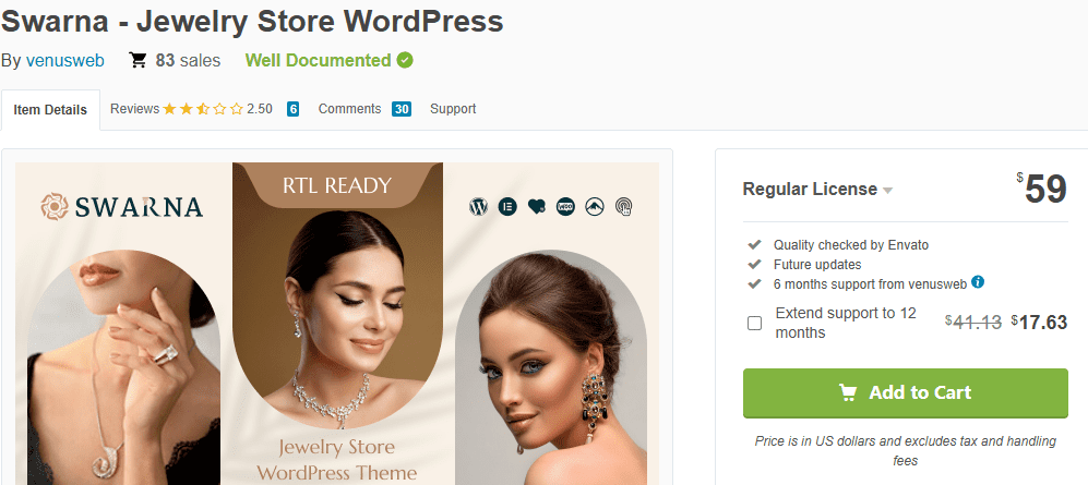 Best WordPress Themes for Online Jewelry Stores-Swarna: Jewelry WordPress Theme