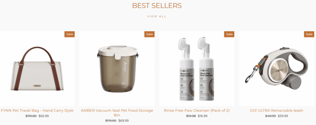 Voocoo Shopify Website Build for Pet Lovers-Our Approach to Shopify Website Construction-Designing the Customer Journey-Highlighting Best Sellers