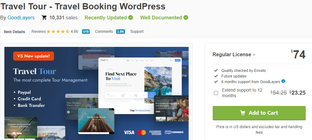 Travel Tour – Complete Management System-Best Travel WordPress Themes for 2025