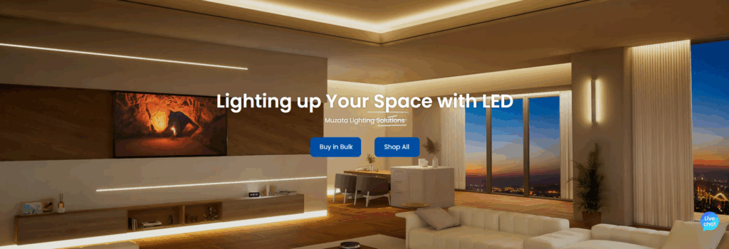 Muzata LED Shopify Website Build Case Study-Our Design and Construction Approach-Designing for Visual Impact