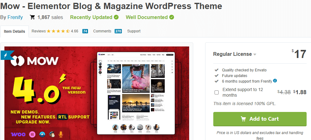 Mow Blog & Magazine Theme