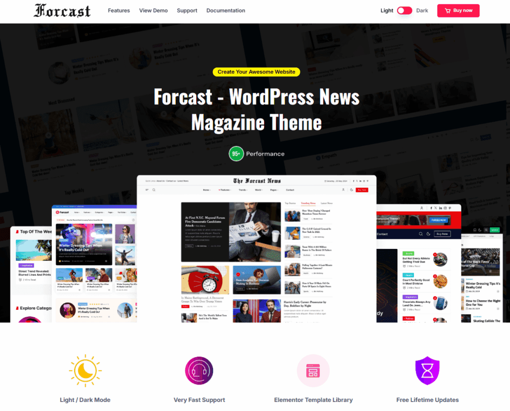 Forcast Newspaper & Magazine Theme-Best WordPress Blog & Magazine Themes