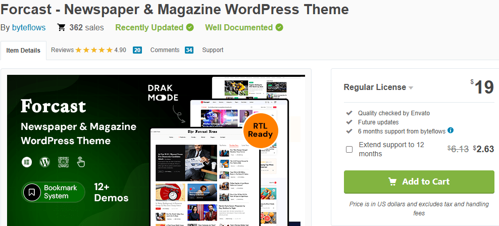 Forcast Newspaper & Magazine Theme