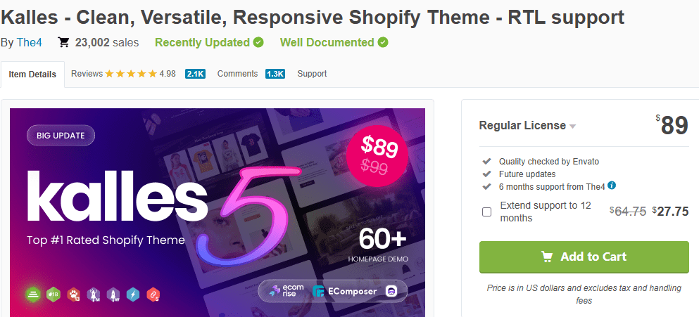 Kalles – Clean Versatile Shopify Theme