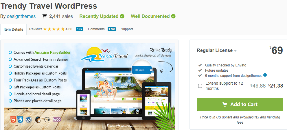 Trendy Travel – Tour & Travel Theme-Top WordPress Travel Themes for Agencies and Tours