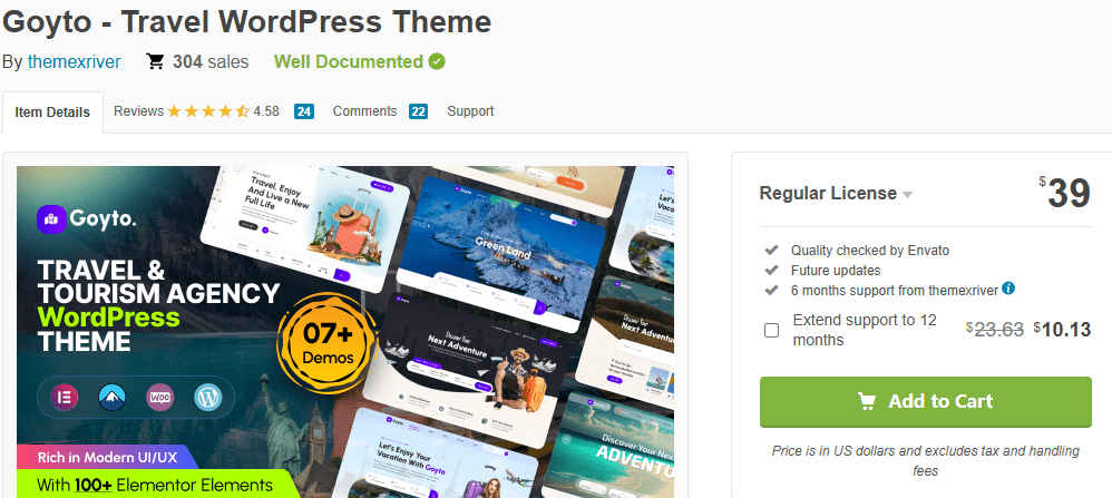 Goyto – Travel & Tourism Agency Theme-Top WordPress Travel Themes for Agencies and Tours