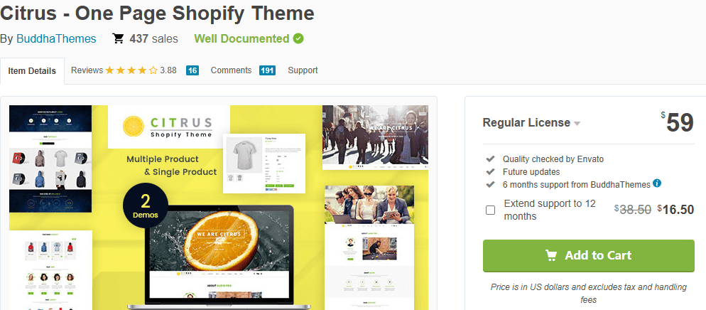 Citrus Shopify Theme