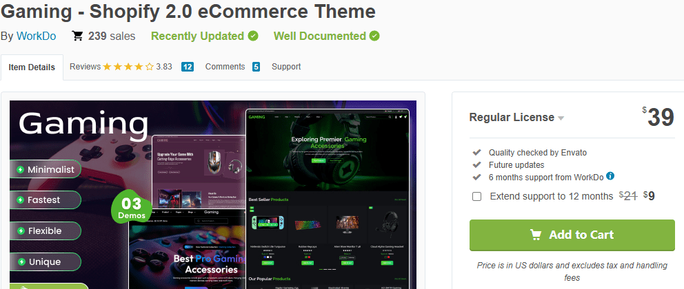 Gaming Shopify Theme