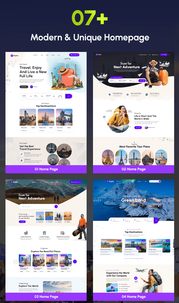 Goyto – Travel & Tourism Agency Theme
