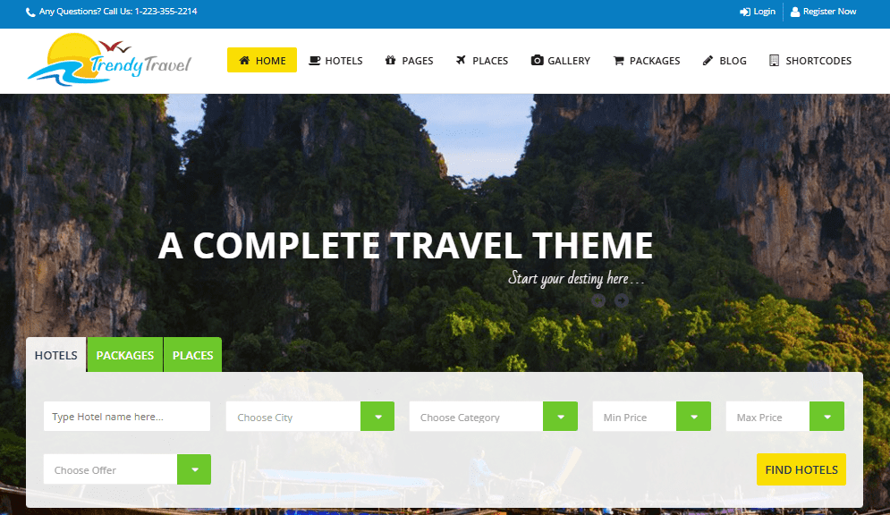 Trendy Travel – Tour & Travel Theme