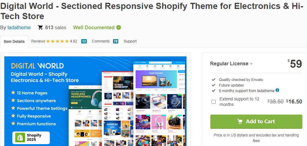 Digital World – Sectioned Responsive Theme