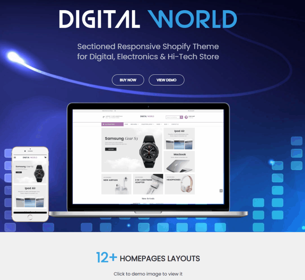 Digital World – Sectioned Responsive Theme-Best Shopify Themes for Electronics eCommerce