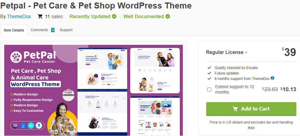 Petpal – Pet Care & Pet Shop Theme-Top Pet Care & Store WordPress Themes