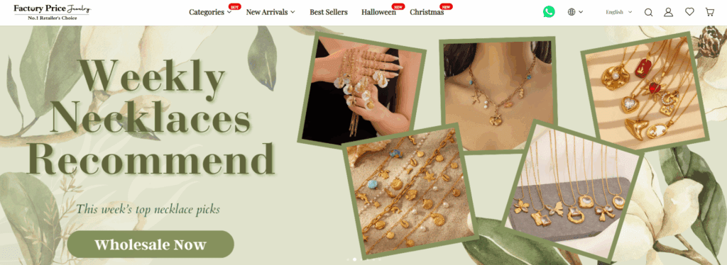 Key Features Implemented-Homepage-How We Built Factory Price Jewelry Shopify Store-Hero Section