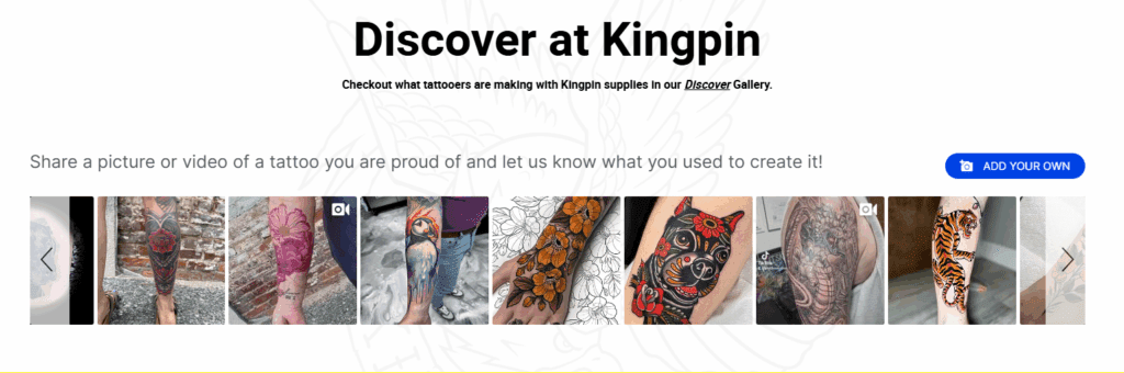 Design Process and Integration-Highlighting Community and Culture-WordPress Website Design for Kingpin Tattoo Supply