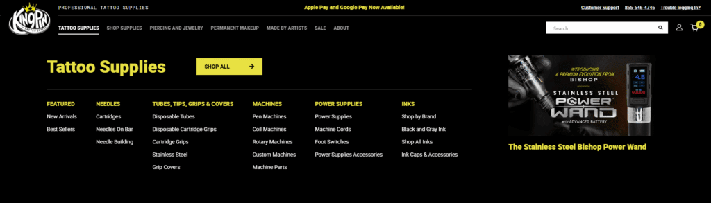 Challenges We Faced-Complex Product Catalog-WordPress Website Design for Kingpin Tattoo Supply