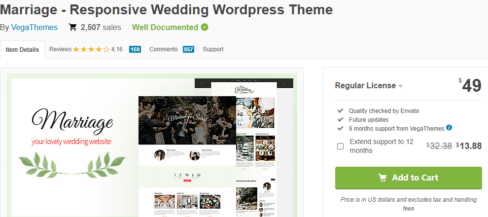 Marriage - Responsive Wedding WordPress Theme