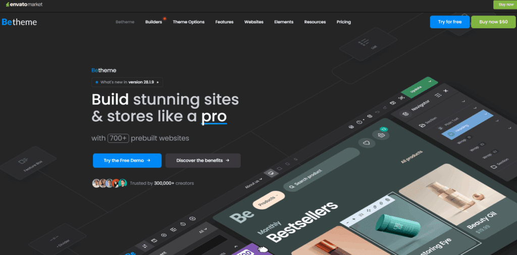 Top WordPress Themes for Business Websites-BeTheme - Feature-Rich and Flexible